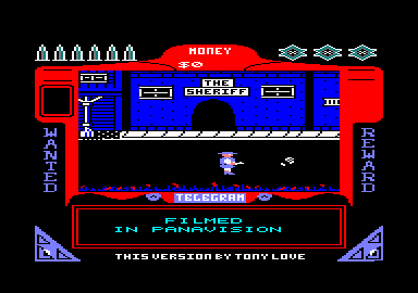 Gunfighter (Amstrad CPC) screenshot: Well, I guess it's filmed in Panavision.