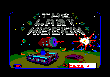The Last Mission (Amstrad CPC) screenshot: Title screen