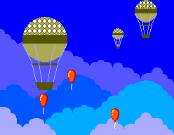 Shooting Gallery (SEGA Master System) screenshot: Shoot the balloons