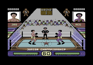 By Fair Means or Foul (Commodore 64) screenshot: DING! DING! DING!