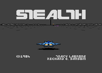 Stealth (Atari 8-bit) screenshot: Title screen