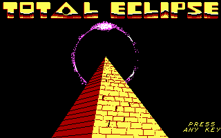 Total Eclipse (DOS) screenshot: Title screen (EGA)