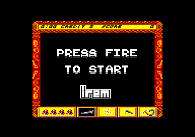 Ninja Spirit (Amstrad CPC) screenshot: Press fire to start