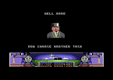 Thomas the Tank Engine & Friends (Commodore 64) screenshot: Mission accomplished