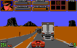 Screenshot of Lamborghini: American Challenge (DOS, 1992) - MobyGames