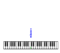 The Miracle Piano Teaching System (Genesis) screenshot: Being shown where to press the key