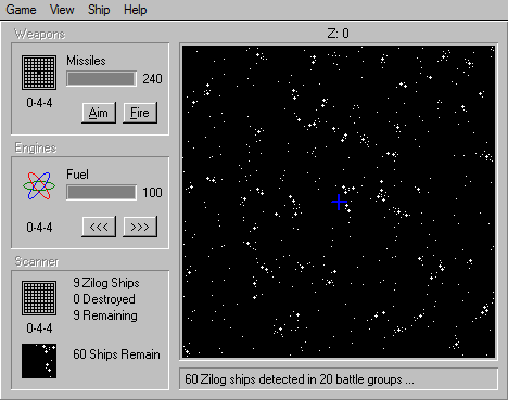 BattleStar (Windows 3.x) screenshot: Starting the game...