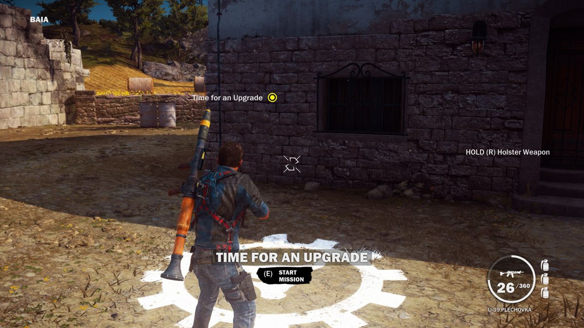 Just Cause 3 (Windows) screenshot: That gear marks a mission