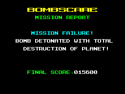 Bomb Scare (ZX Spectrum) screenshot: ... so no pressure then !
