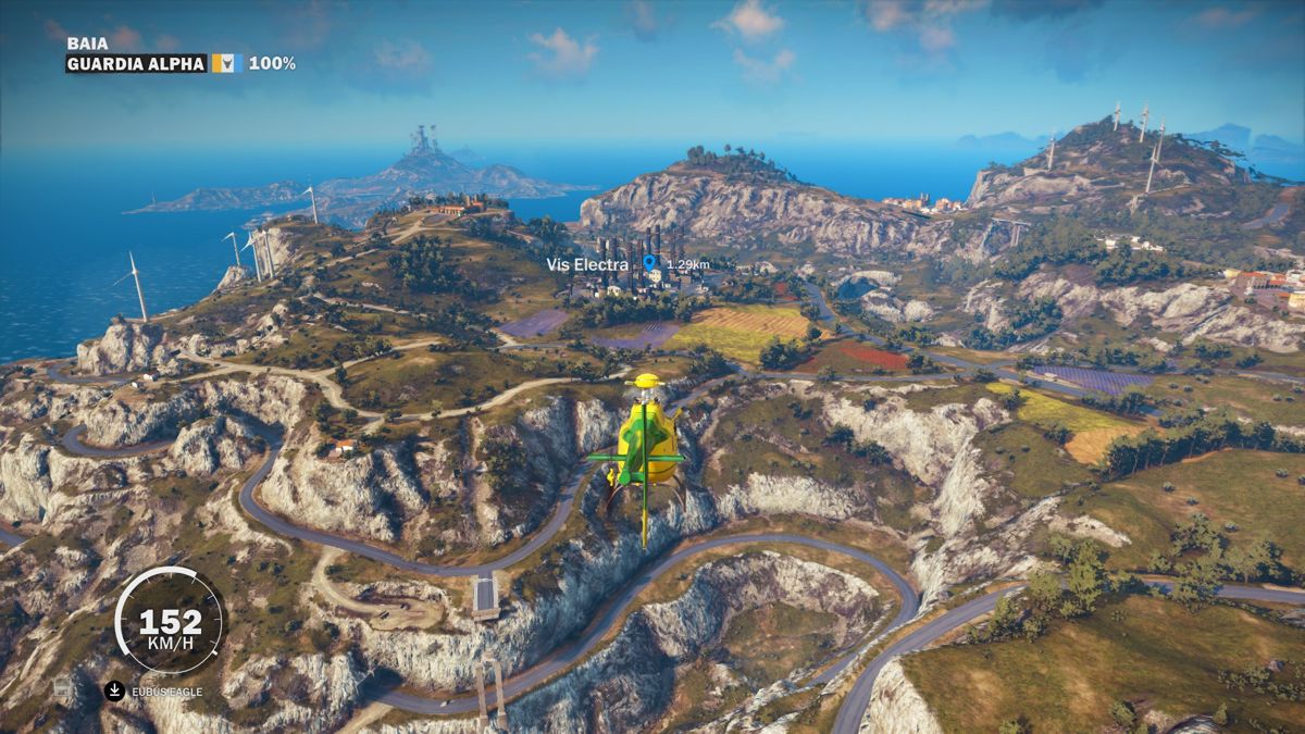 Just Cause 3 (Windows) screenshot: Sometimes it's faster to fly