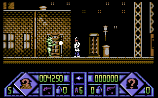 Dalek Attack (Commodore 64) screenshot: Stage 2 - London