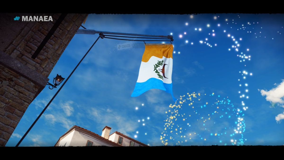Just Cause 3 (Windows) screenshot: Rising the flag completes a liberation