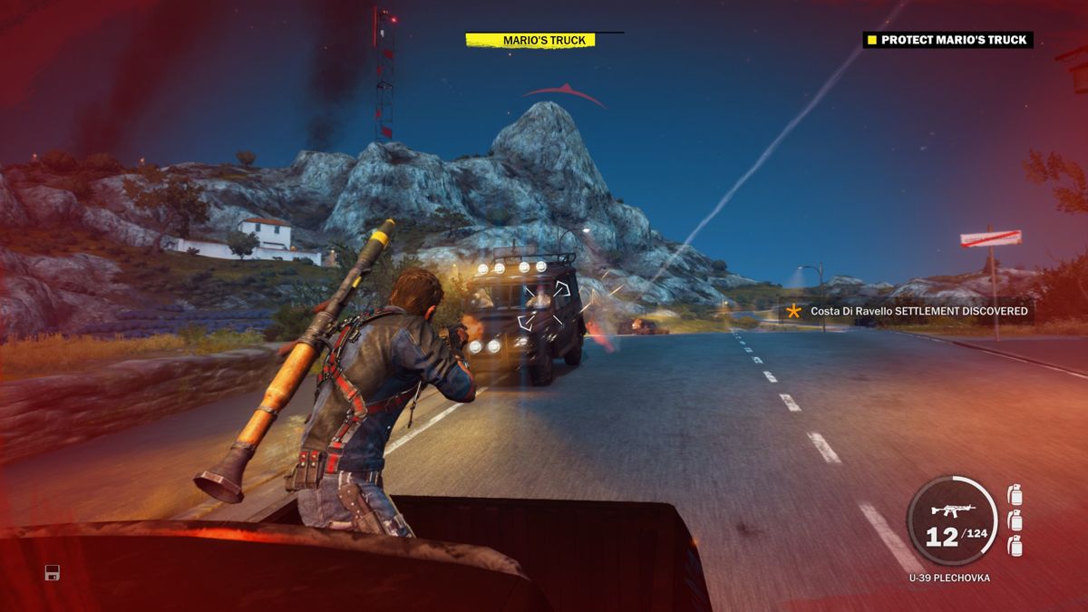 Just Cause 3 (Windows) screenshot: Sometimes this game turns into a rail shooter