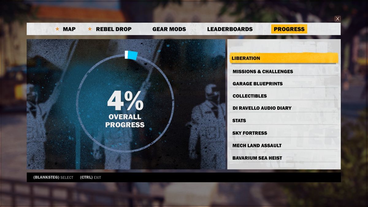 Just Cause 3 (Windows) screenshot: My progress so far