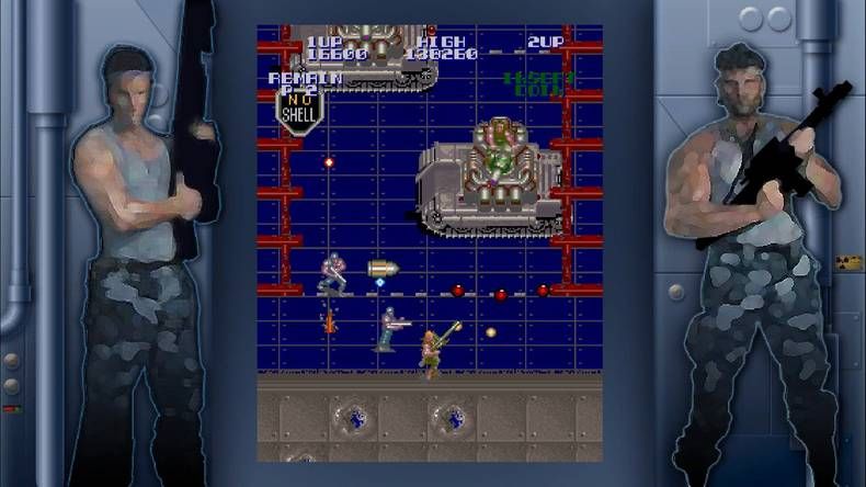 Super Contra (Xbox 360) screenshot: Watch out for the bullets