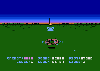 Stealth (Atari 8-bit) screenshot: My ship was destroyed.