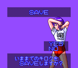 Nakajima Satoru Kanshū F1 Super License (Genesis) screenshot: Save game screen