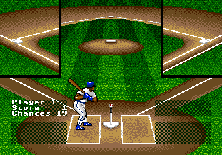 R.B.I. Baseball '93 (Genesis) screenshot: Fielding practice about to begin