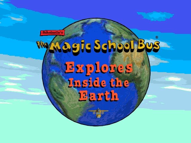 Scholastic's The Magic School Bus Explores Inside the Earth (Windows) screenshot: Title screen