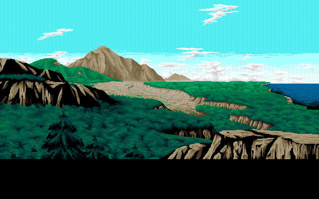 Branmarker (PC-98) screenshot: The peaceful island of Radja...