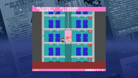Taito Legends: Power-Up (PSP) screenshot: Elevator Action