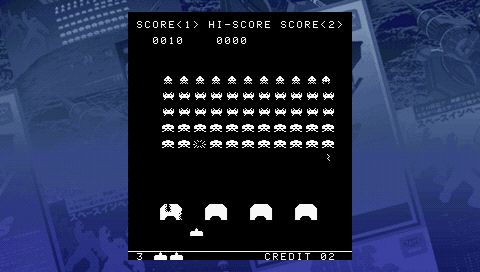 Taito Legends: Power-Up (PSP) screenshot: Space Invaders