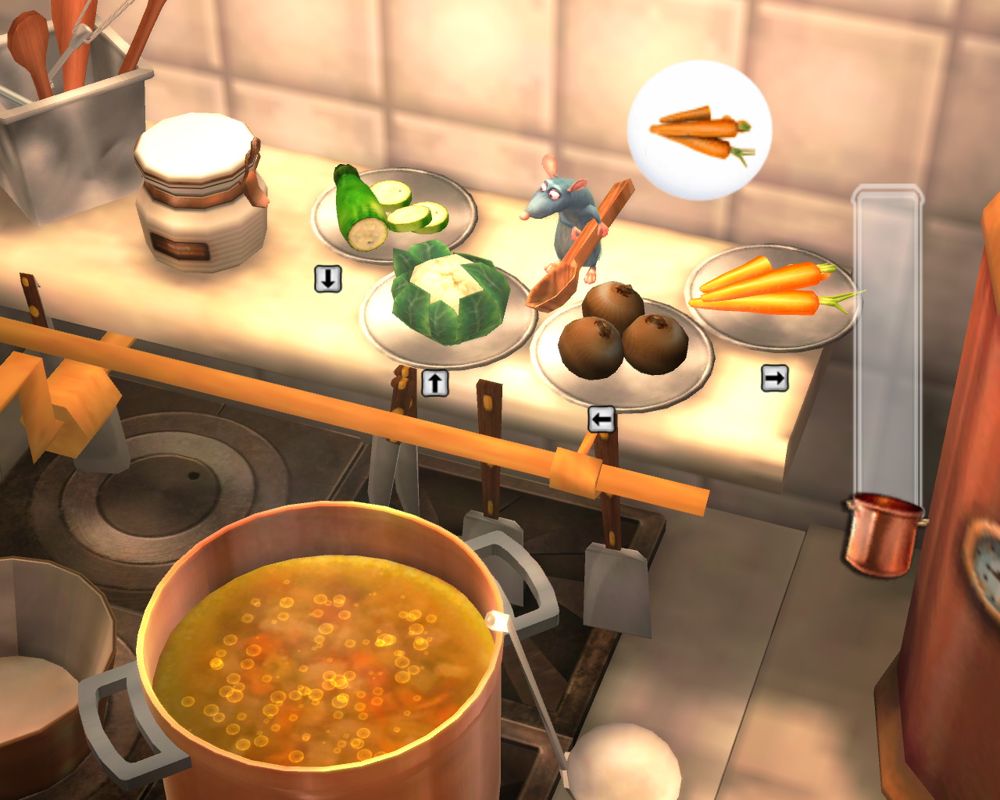 Disney•Pixar Ratatouille (Windows) screenshot: Prepare the soup mini-game