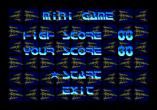 Eliminate Down (Genesis) screenshot: Mini Game menu