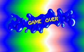 Trolls (DOS) screenshot: Game over (MCGA/VGA)