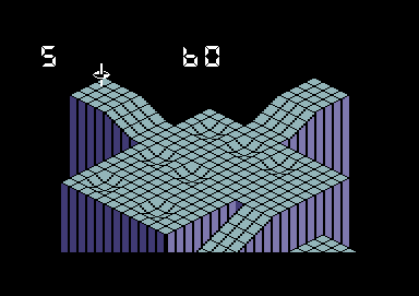 Gyroscope (Commodore 64) screenshot: Starting the first level.