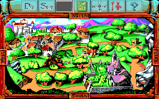 Mixed Up Fairy Tales (DOS) screenshot: Map of fairy tale land. (EGA/Tandy)