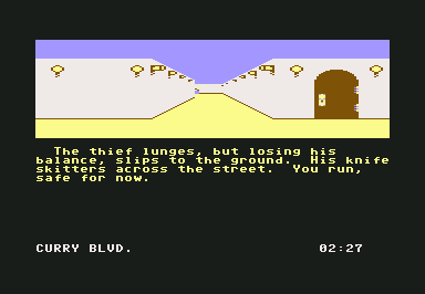 Escape (Commodore 64) screenshot: [sigh] Does our luck get any worse?