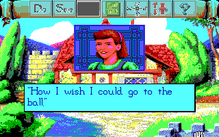 Mixed Up Fairy Tales (DOS) screenshot: Cinderella. (EGA/Tandy)