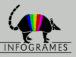 North & South (ZX Spectrum) screenshot: The Infogrames logo in all its animated glory.
