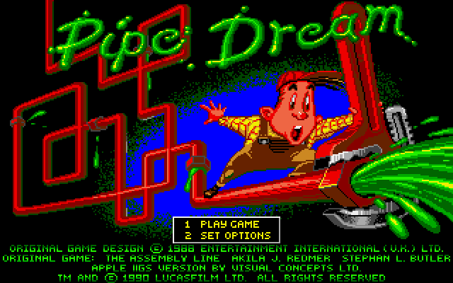 Pipe Dream (Apple IIgs) screenshot: Title screen