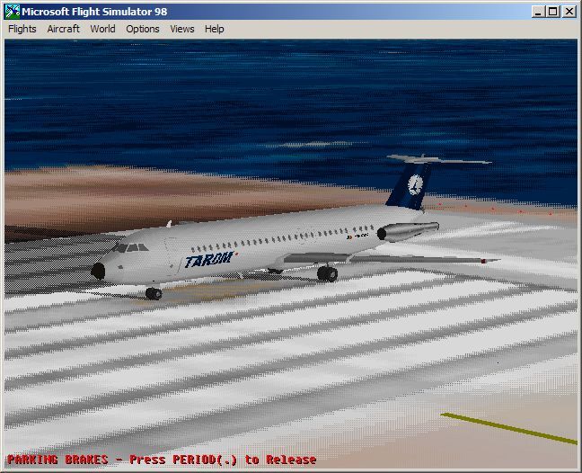 VIP Classic Airliners (Windows) screenshot: The Rombac 1-11 is a Romanian built variant of a British Aerospace plane