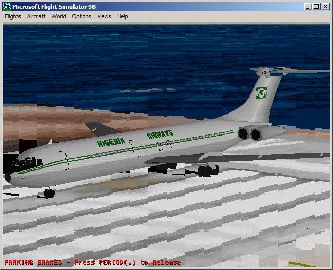 VIP Classic Airliners (Windows) screenshot: The Vickers VC-10 of Nigeria Airways