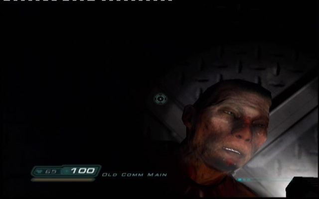 Doom³ (Xbox) screenshot: Havoc with the missing scientist!