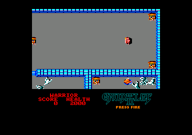 Gauntlet II (Amstrad CPC) screenshot: Starting level 1