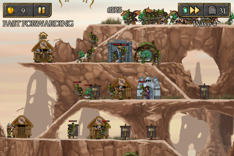 Defender Chronicles: Legend of The Desert King (iPhone) screenshot: and at wave 4