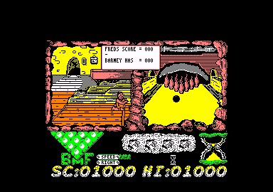 The Flintstones (Amstrad CPC) screenshot: Not too shabby.