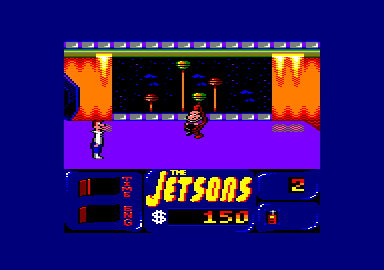 Jetsons: The Computer Game (Amstrad CPC) screenshot: Found Mr. Spacely.