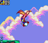 Deep Duck Trouble starring Donald Duck (Game Gear) screenshot: Pink and strong eagle. Pink = interesting :)