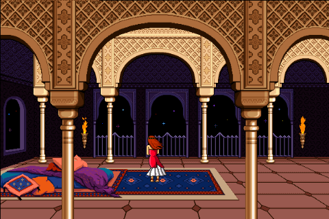 Prince of Persia (iPhone) screenshot: Introduction: The Sultan's daughter...