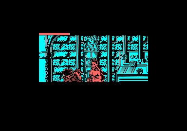 Red Heat (Amstrad CPC) screenshot: Level 1: Two enemies KO