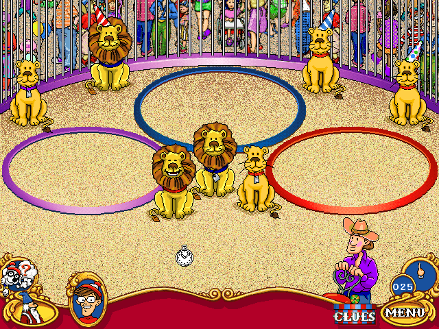 Where's Waldo? At the Circus (Windows 3.x) screenshot: Taming the lions