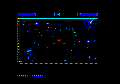Galactic Conqueror (Amstrad CPC) screenshot: The galactic map