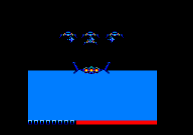 Galactic Conqueror (Amstrad CPC) screenshot: Incoming!