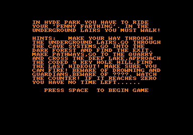 Jackle & Wide (Amstrad CPC) screenshot: Some hints.