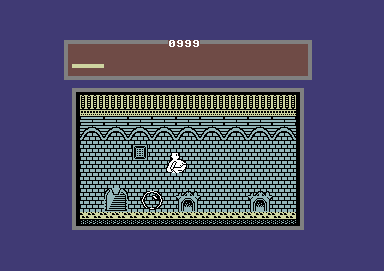 Jackle & Wide (Commodore 64) screenshot: Jumping over this ring. If I touch it, it'll hurt.